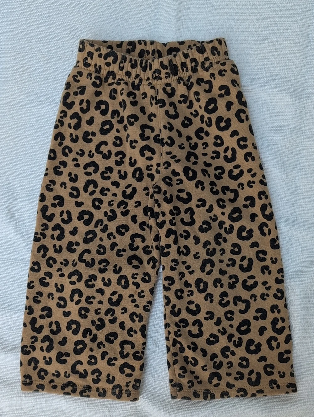 Orange Set Leopard Applique Fleece Long Sleeve Top And Leopard-Print Pants 2T